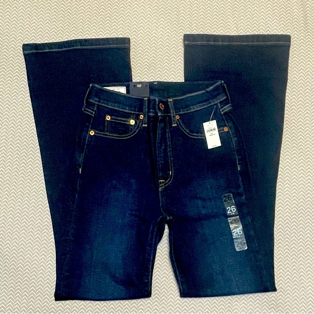 GAP 70’s Flare Wide Leg Blue Jeans - Picture 12 of 13
